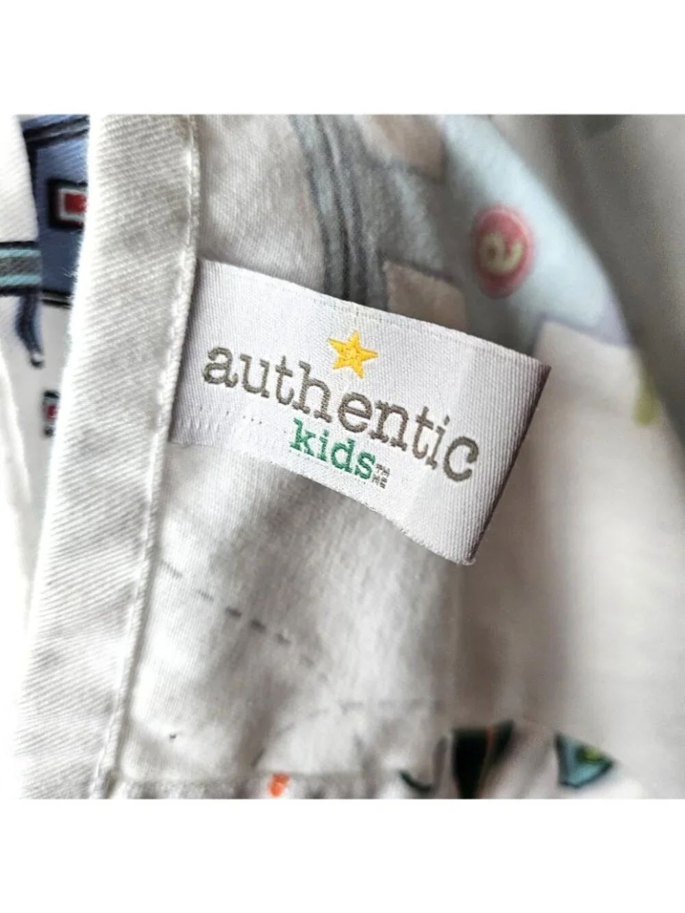 Authentic Kids Fabric Shower Curtain Airplanes Cotton Blend 72